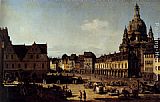 Famous Market Paintings - View Of The New Market In Dresden